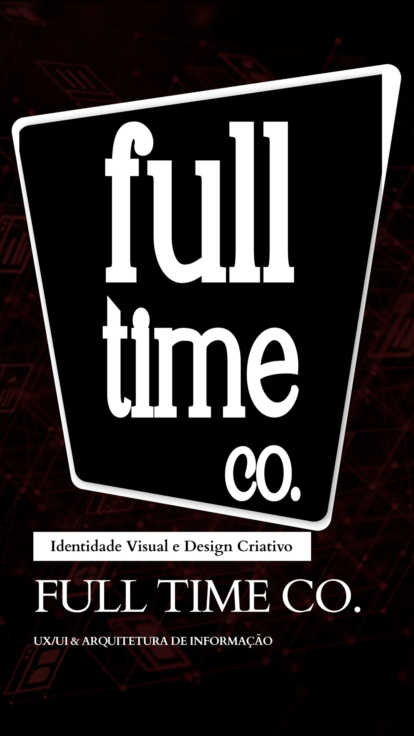 DESIGNER LORENA PALMEIRA CASE FULL TIME CO, LOGOMARCA NA COR BRANCA DA FULL TIME CO. EM PRIMEIRO PLANO.