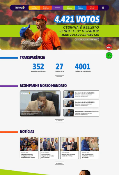 informacao-ui-design-figma-cesinha-lorena-palmeira.webp Layout original desenvolvido no Figma para o portal do Cesinha, com foco em transparência e prestação de contas.